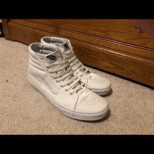 White Hi Top Vans Sneakers